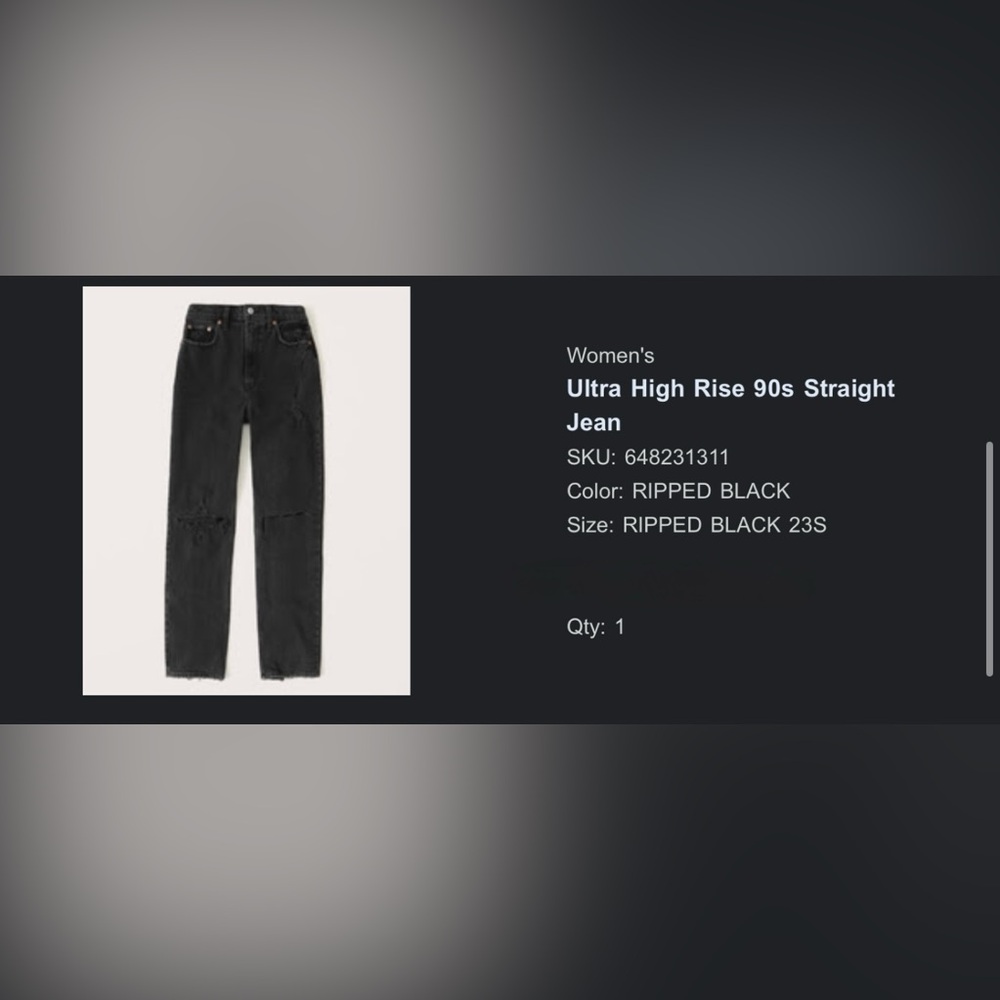 Abercrombie & Fitch Women's High Rise Black Jeans
